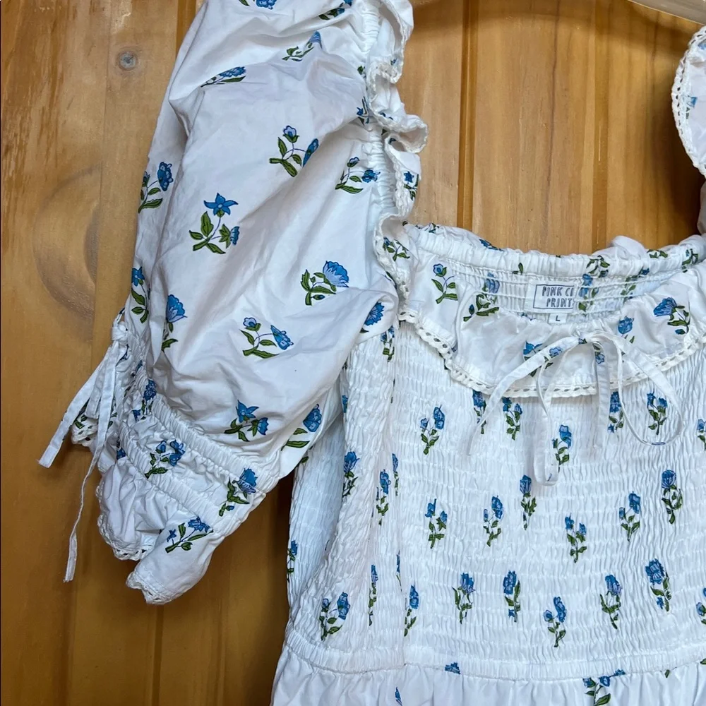 NWOT pink city prints Meryl dress in cobalt - Picture 12 of 13